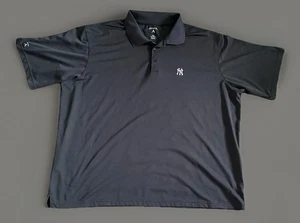 New York Yankees Antigua Golf Polo Shirt Embroidered NY Logo Black 2XL XXL JBHS - Picture 1 of 10