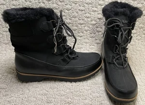 JBU Jambu Brunswick halbhoher schwarzer Damenstiefel 10 NEU Kunstfell wetterfest - Bild 1 von 13