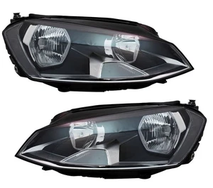 Scheinwerfer Set für VW Golf 7 2012- DRL LWR Stellmotor H1 H15 Halogen - Bild 1 von 5