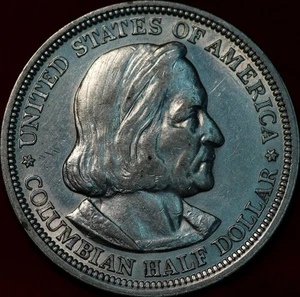 1893 Columbian Expo Silver Commemorative Half Dollar - Picture 1 of 2