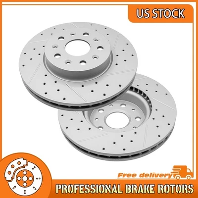 Rotores de freno delanteros perforados de 12,64 pulgadas para Chevrolet Camaro 2016 2017 2018 Foto 1 de 4