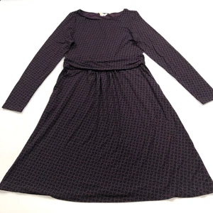 Boden Abigail Ruched 10 Women's Jersey Long Sleeve Knee Dress Purple Plum MINT - Picture 1 of 14