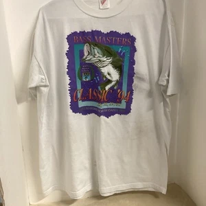 Bass Masters Classic T Shirt Sz L White W/Graphic 94 Classic NC Greensboro READ - Picture 1 of 19