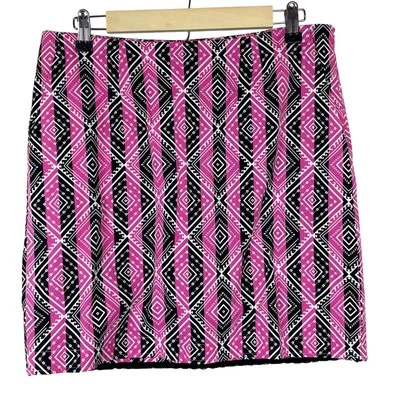 Sillas Musicales Golftini Skort Rosa Negro Rayas Patrón Batik Talla 4L Largo Foto 1 de 4
