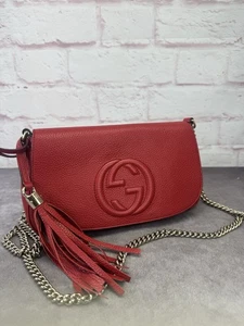 Original Gucci Umhängetasche Soho Klappkette Leder - Bild 1 von 17