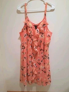 Lane Bryant Sommer Strand Übergröße Kleid Gr. 22/24 Spaghettiträger Rüschen... - Bild 1 von 12