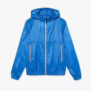 Chaqueta con cremallera azul repelente al agua Lacoste Tennis x Novak Djokovic para hombre BH5043 - Imagen 1 de 5