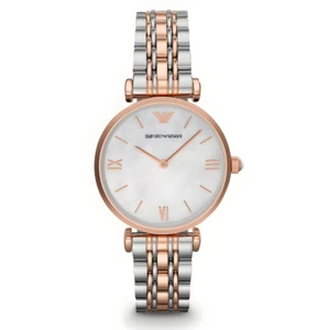 Emporio Armani Damenuhr AR1683 Edelstahl Perlmutt Zifferblatt 32mm - Bild 1 von 8