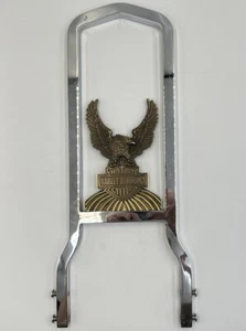 VINTAGE HARLEY DAVIDSON MOTORRAD SAMMLERSTÜCK BIKER SISSY BAR GOLD EAGLE - Bild 1 von 7