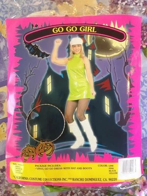 DE LUJO GO GIRL Disco Baile Verde DISFRAZ Fiesta + Brazalete Pulsera Adulto S Nuevo Foto 1 de 2