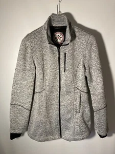 Halifax HFX High Performance Luna Knit Jacket in Heather Gray-Women Size XL -NEW - Picture 1 of 9