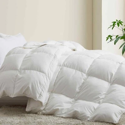 Winter Extra Warm Comforter Cozy Fullfy , White Goose Down Duvet Insert Blanket - Image 1 of 4
