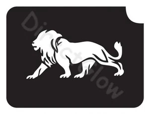 Plantilla de tatuaje de maquillaje brillante arte corporal Lion 1008 2,75"" x 3,75"" - paquete de 5 - Imagen 1 de 1