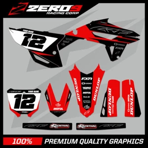 Kit de Gráficos MX Personalizado: HONDA CRF Motocross Graphics 125-450 INDY NEGRO/ROJO - Imagen 1 de 6