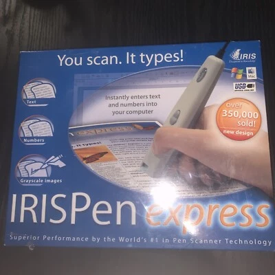 IRIS Pen Express Handheld Grayscale Scanner For Windows Macintosh OS New Sealed - Image 1 of 2