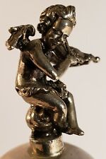 Brass Bell Angel Playing Violin Vintage 4.75" high x 2.5" Wide