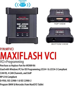 Autel MaxiFlash Elite VCI J2534 Programing Diagnostic To MS909 MS909CV MS909EV - Picture 1 of 13