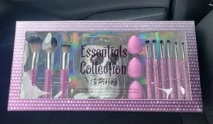 JUEGO DE BROCHAS DE MAQUILLAJE GLITZ & GLAM EDICIÓN LIMITADA 28 DIAMANTES DE IMITACIÓN PLATEADOS - VIRAL TIKTOK - Imagen 1 de 9