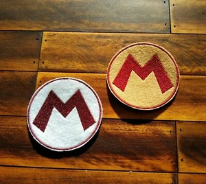 Super Mario Patch Iron-On Nintendo Letter Game "M" Applique Embroidered Patch - Picture 1 of 4