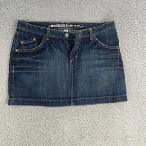 Mossimo Supply Co. Mini Skirt Girls  7 Blue Dark Wash 5-Pocket Faded Denim - Picture 1 of 13