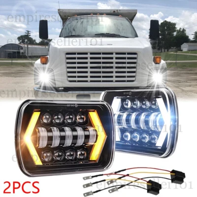 NUEVOS 2 faros LED altos/bajos de 5x7"" para GMC C4500 C5500 C6500 C7500 C8500 Topkick Foto 1 de 4