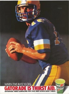 Vintage Print Ad Gatorade Is First Aid - When The Blitz Is On - 1989 - Picture 1 of 5