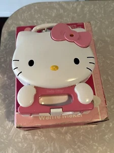 Hello Kitty Waffle Maker KT5221 Sanrio 4 Mini Waffles Characters Pink White - Picture 1 of 5