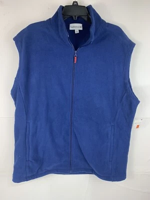 NWT Saddlebred Mens Large Blue Sleeveless Full Zip Vest - Image 1 of 4