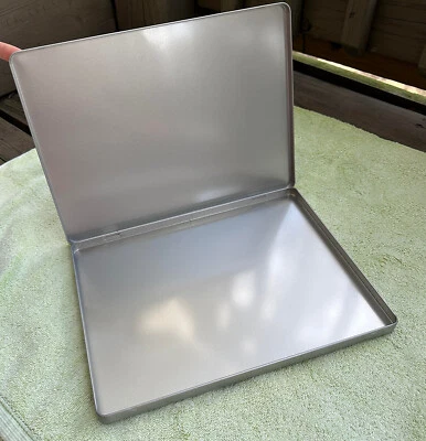Caja de hojalata de papel A4 con tapa acuarelas almacenamiento extra grande 12 pulgadas x 9 pulgadas x 0,6 pulgadas Foto 1 de 4