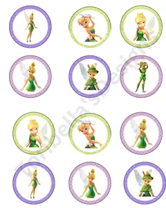Hadas Hadas Juguete Imagen Comestible Pastel Precorte Cupcake Toppers Hoja de Escarcha - Imagen 1 de 2