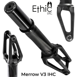 Ethic DTC Merrow V3 Stunt-Scooter CNC Light Roller Gabel IHC 229g Schwarz