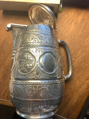 England Coffee Pot Silver Sheffield Engraved • 485$