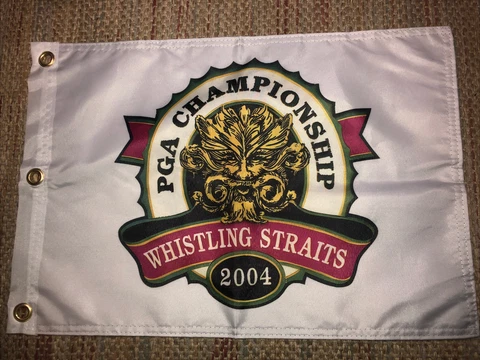 2004 PGA CHAMPIONSHIP AT WHISTLING STRAITS PIN FLAG W GROMMETS PGA TOUR Cover