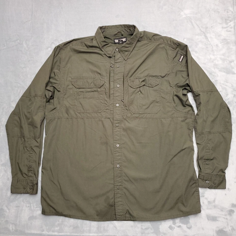 Blackhawk Warrior Wear Shirt Mens XXL Green Tactical Long Sleeve Utility Ripstop - Image 1 of 4