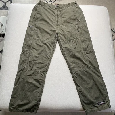Vintage Bugle Boy Cargo Pants Mens 36x31 Olive Green Utility Hiking Trail Gorp - Image 1 of 4