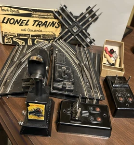 Marx Signal & Kreuz, 4 Lionel Weichengleise Regler & 1954 Betriebsanleitung. - Bild 1 von 24