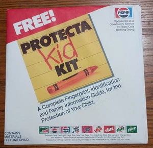 Vintage Pepsi Protect A Kid Kit Children Protection Fingerprints ID Sealed - Picture 1 of 2