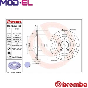 2x BRAKE DISC 08.C250.2X FOR HYUNDAI i40/CW/Kombi/Van G4NA/G4NC 2.0L D4FD 1.7L - Picture 1 of 8