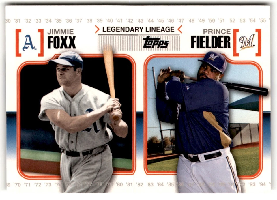 Jimmie Foxx/Prince Fielder 2010 Topps Legendary Lineage #LL-41 - Image 1 of 2