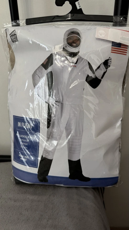 Macacão fantasia vestido Halloween adulto astronauta explorador espacial voo - Imagem 1 de 2