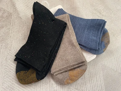 Goldtoe Designer Collection Calcetines Crew Negro Marrón Azul Calce Zapato Talla 6-9 5987F1 Foto 1 de 3