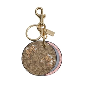 Coach Creatures Kitten Bag mirror Charm key chain brown New - Picture 1 of 7