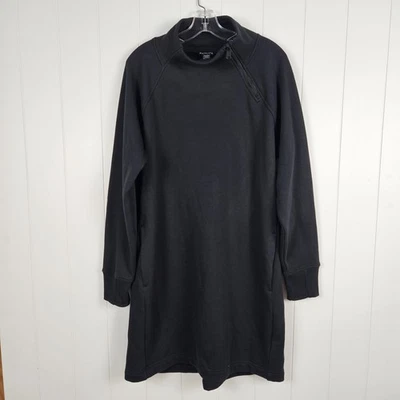 Vestido Suéter Athleta Para Mujer Grande Negro Acogedor Karma Pullover Preppy Polar Foto 1 de 4