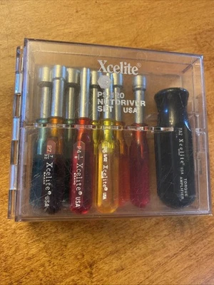 Xcelite PS-120 Nutdriver 9 Piece Set w/ TA2 Torque Amplifier USA -Missing 2 - Image 1 of 4