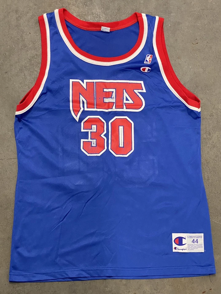 KERRY KITTLES Vtg 1990’s Champion New Jersey Nets #30 Jersey Men’s Size 44 - Image 1 of 4