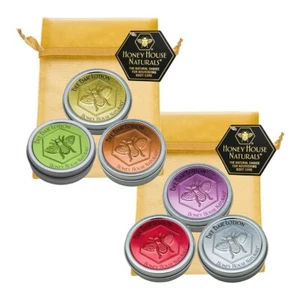 Honey House Naturals Small Bee Bar Solid Lotion Gift Set, 3 Pieces (0.6 Oz.) - Picture 1 of 8