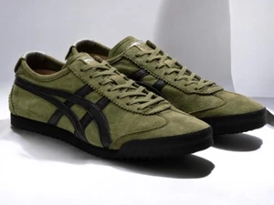 Onitsuka Tiger MEXICO 66 DELUXE HECHO EN NIPÓN 1181A507 202 Auténtico VERDE NEGRO - Imagen 1 de 9