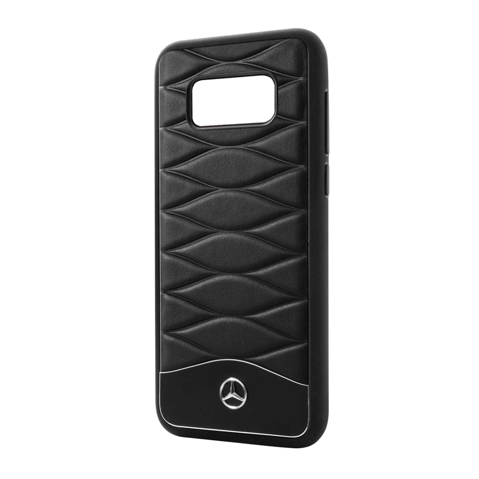 Mercedes Benz Original Custodia Per Samsung Galaxy S8 In Pelle Nera Nuova OVP - Immagine 1 di 1