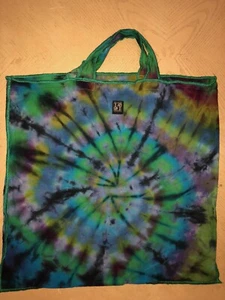 Tie Dye Green Shopping Tote, 18”x18” - Picture 1 of 1