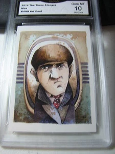 MOE HOWARD 2014 CHRONICLES OF THE THREE 3 STOOGES ARTIST CARD GRADED 10 D - Picture 1 of 1